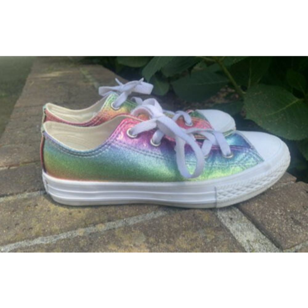 Converse All Star Lo Pride Chuck 70 Junior.Size 1 Rainbow Sneakers  665534C